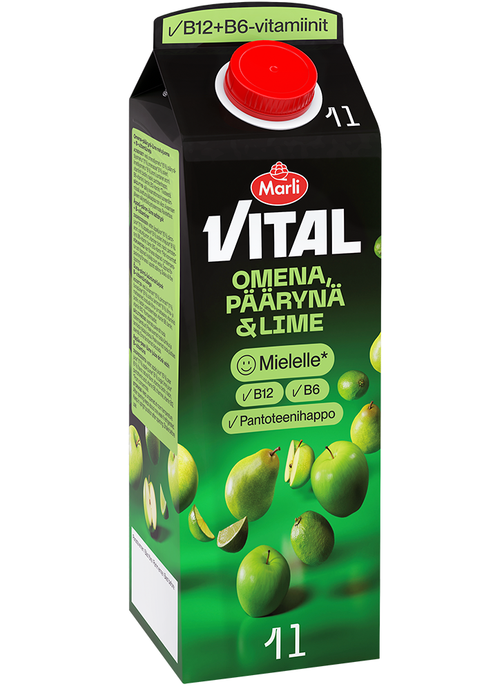 Marli Vital Omena, päärynä & lime 1 L + B-vitamiineja