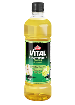 Marli Vital juomatiiviste Omena & lime 0,5 L + magnesium, kloridi & B6- ja B12-vitamiinit