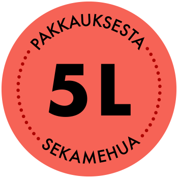 5 litraa sekamehua