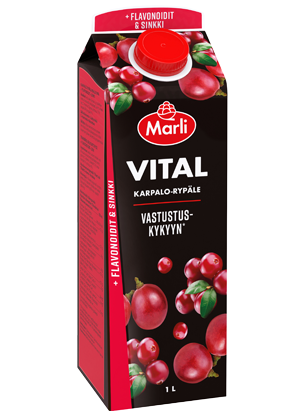 Marli Vital Karpalo-rypälejuoma + flavonoidit & sinkki 1L