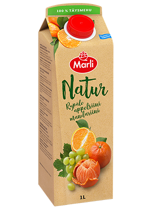 Marli Natur Rypäle-appelsiini-mandariinitäysmehu 1L
