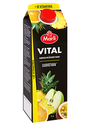 Marli Vital  Hedelmänektari + 10 vitamiinia 1L