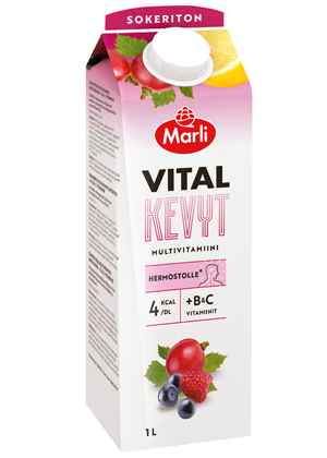 Marli Vital Kevyt Sokeriton Multivitamiini mehujuoma 1L