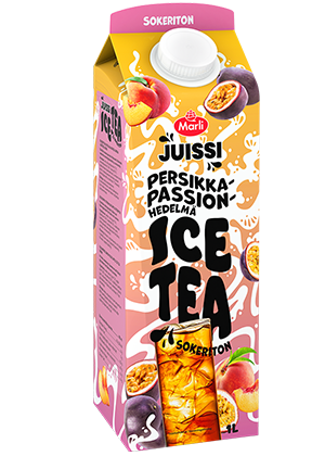 Marli Juissi Ice Tea Sokeriton Persikka-passionhedelmä jääteejuoma 1 L