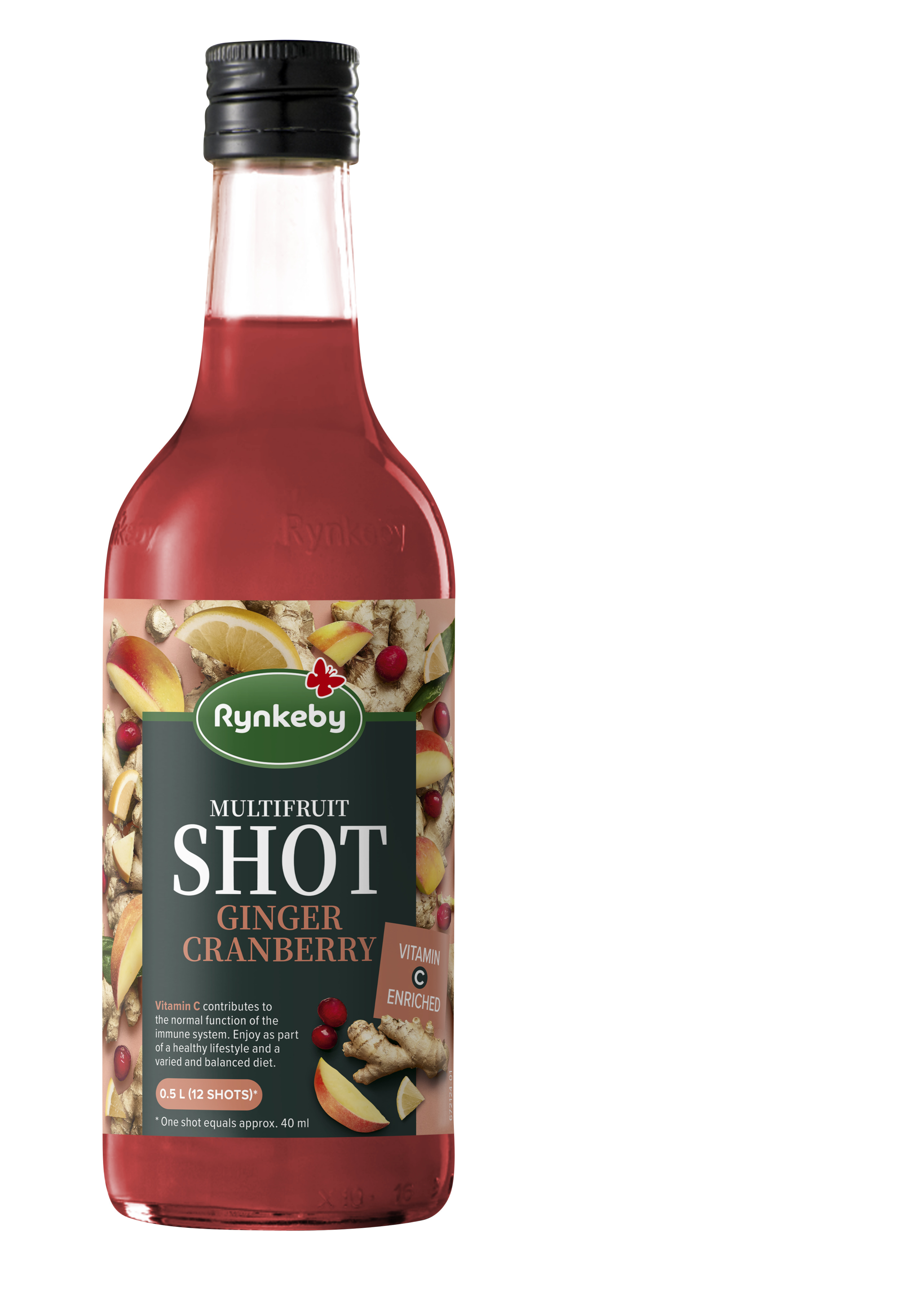 Rynkeby Inkivääri-karpalo Shot 0,5 L