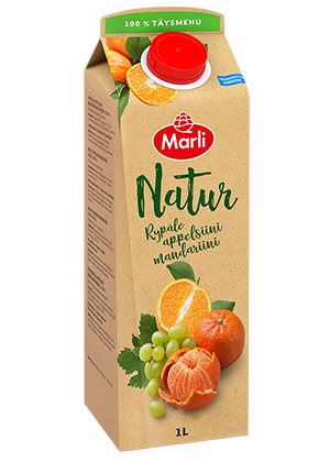 Marli Natur Rypäle-appelsiini-mandariinitäysmehu 1L