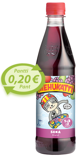 Mehukatti juomatiiviste pullossa